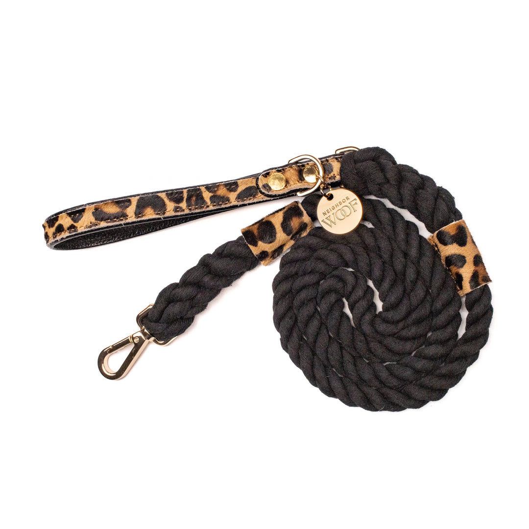 Leopard Fur Rope Leash