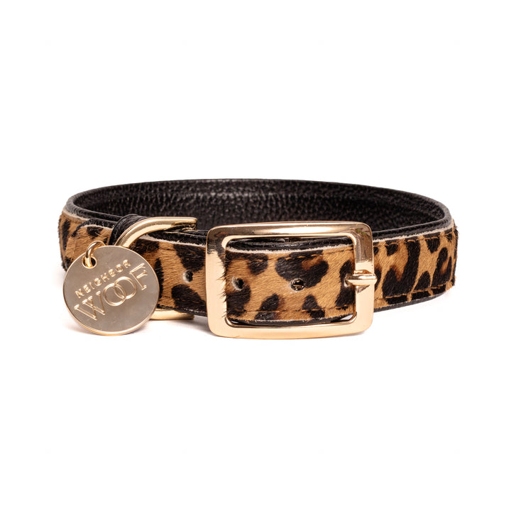 Leopard Fur Dog Collar